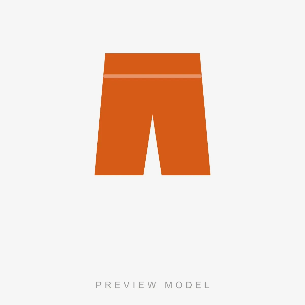 Work Shorts in hi-vis orange — preview silhouette