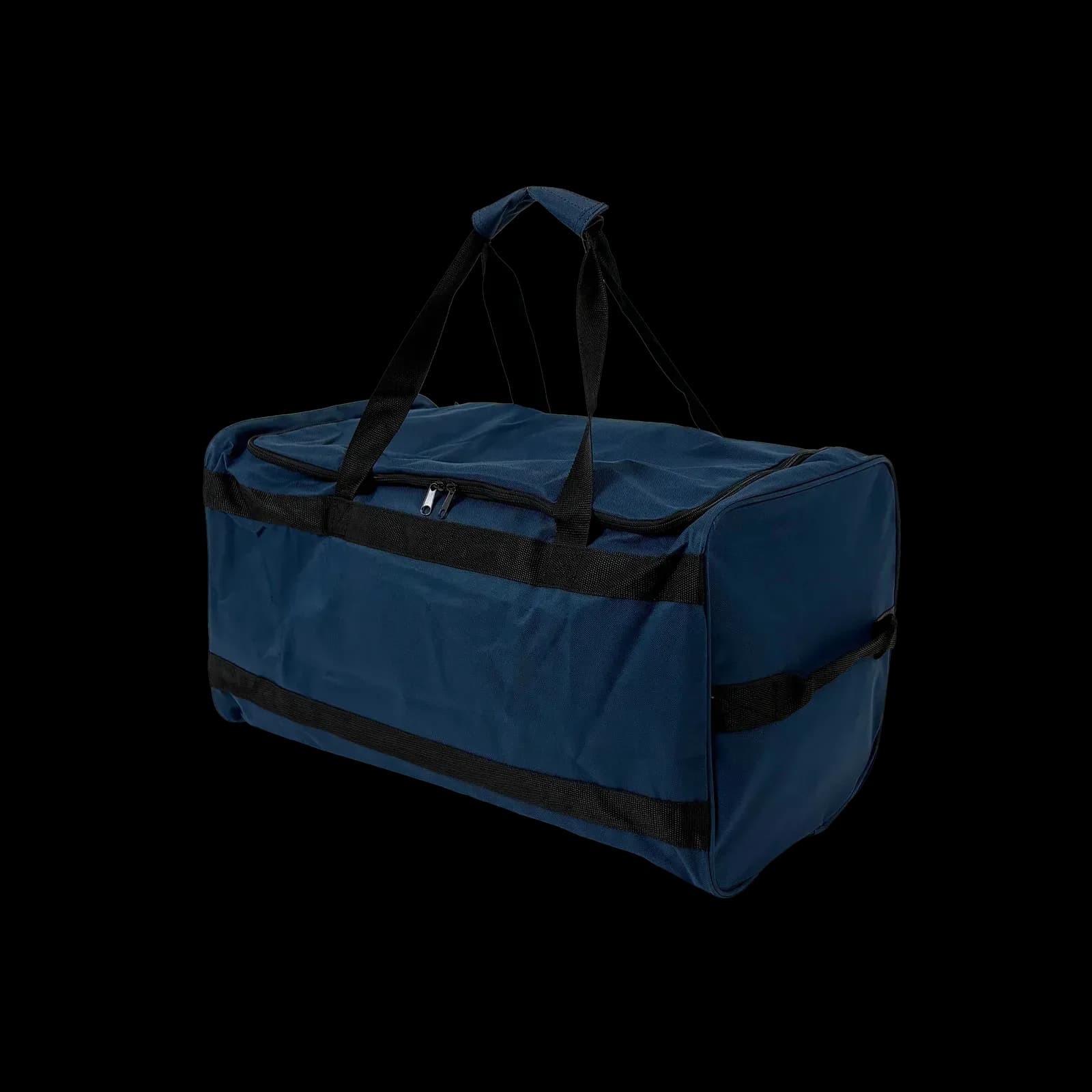 Sports bag 54 L in dark blue with black webbing handles
