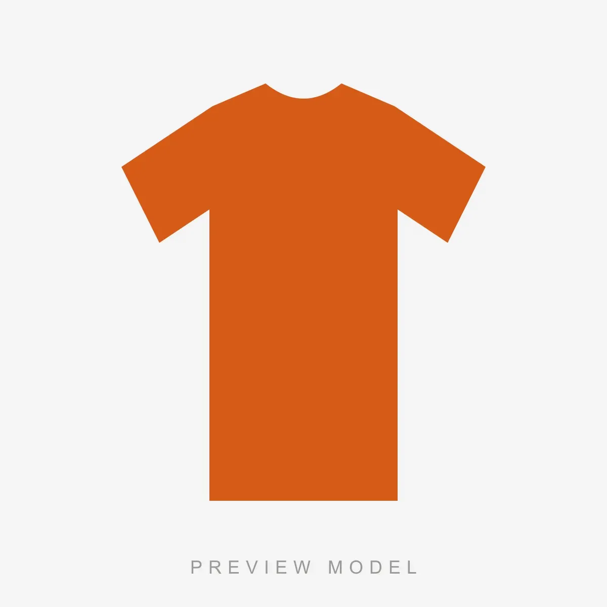 Work T-Shirt in hi-vis orange — preview silhouette