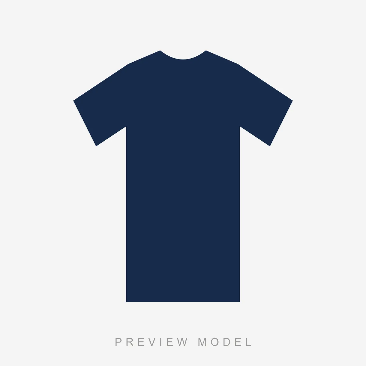 Work T-Shirt in navy — preview silhouette
