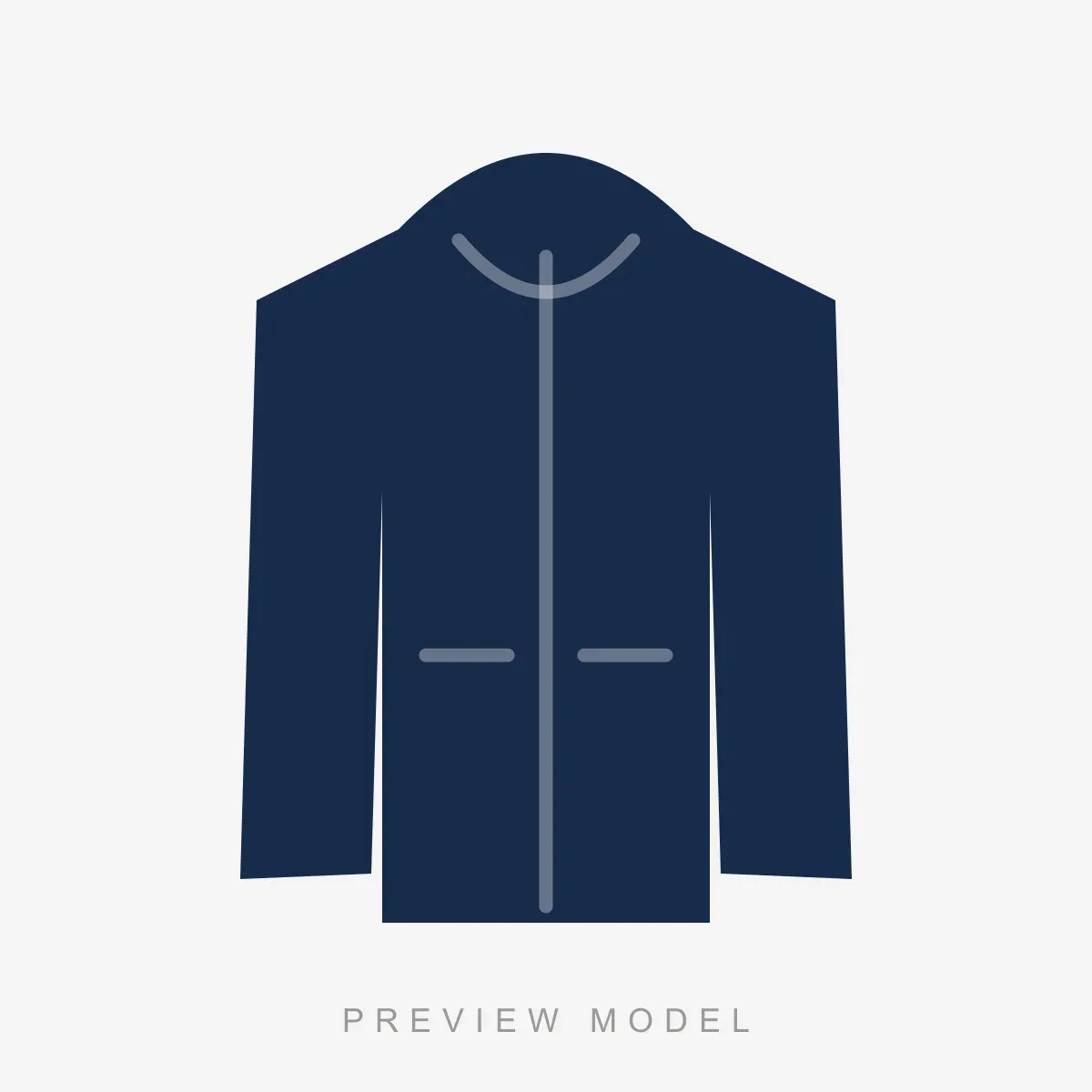 Rain Jacket in navy — preview silhouette