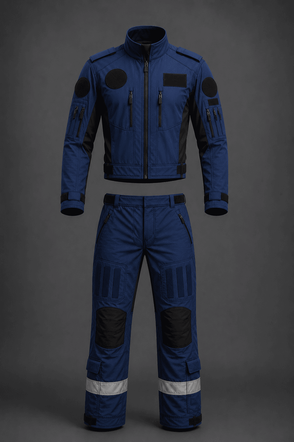 NVQ FS200 H-BLU two-piece flight suit, front view