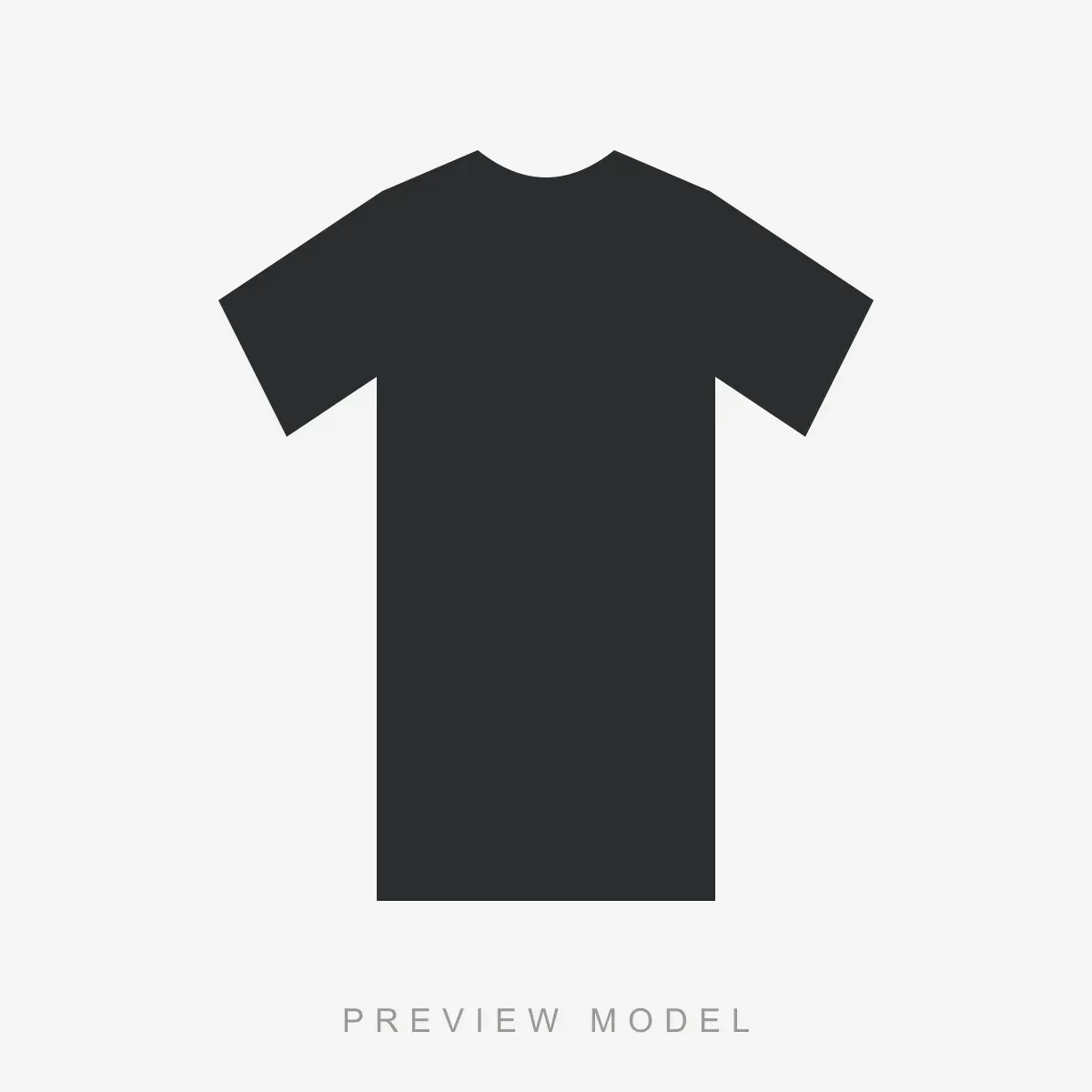 Work T-Shirt in charcoal — preview silhouette