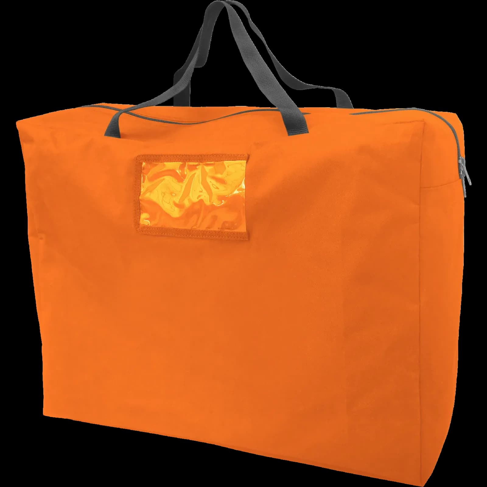 Survival suit bag 42 L in orange with transparent name-tag pocket