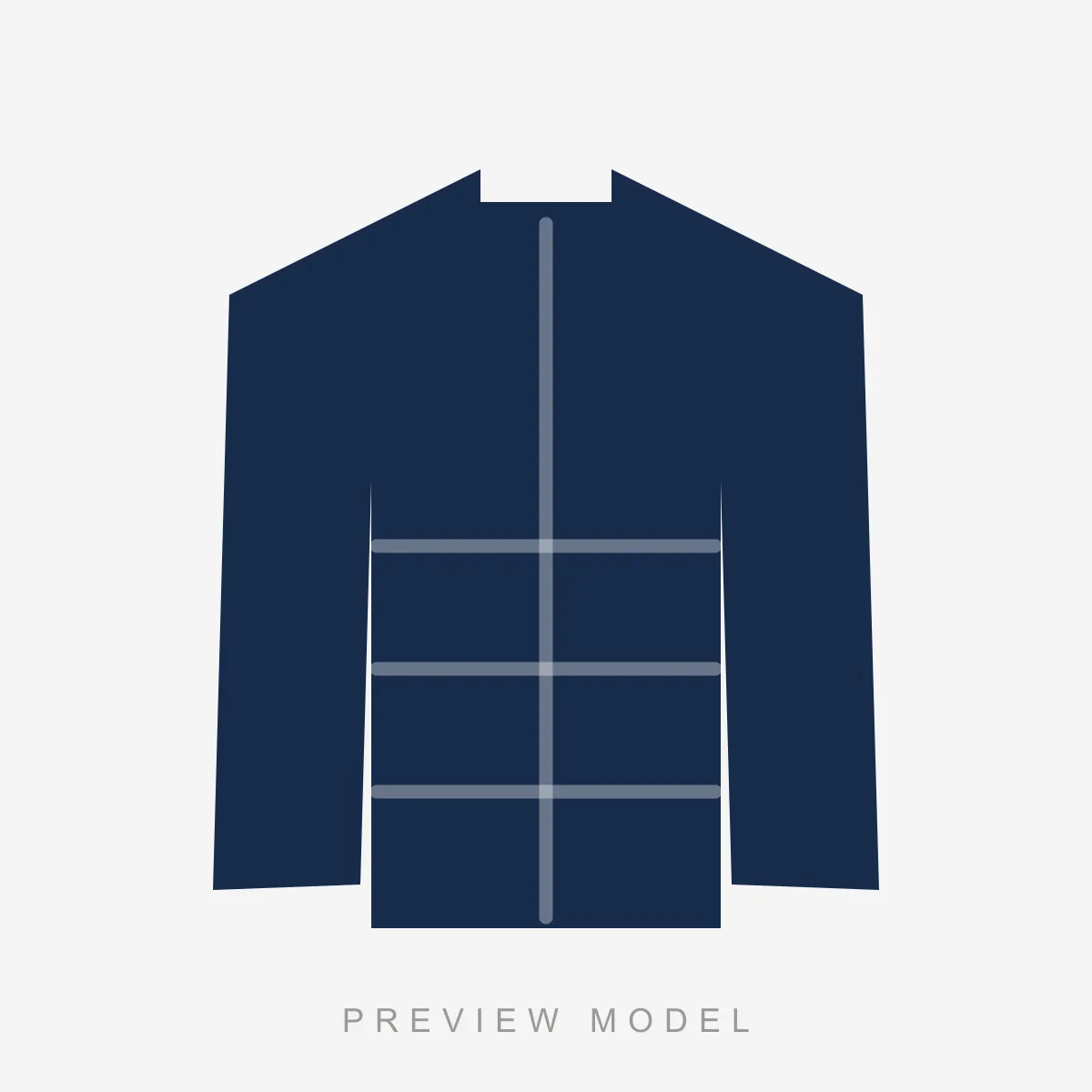 Winter Jacket in navy — preview silhouette