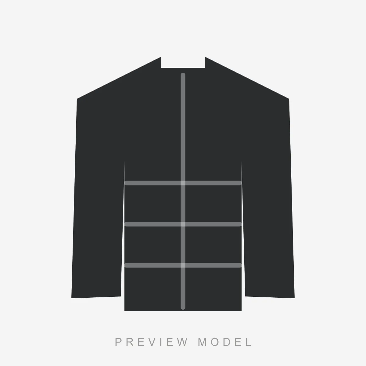 Winter Jacket in charcoal — preview silhouette