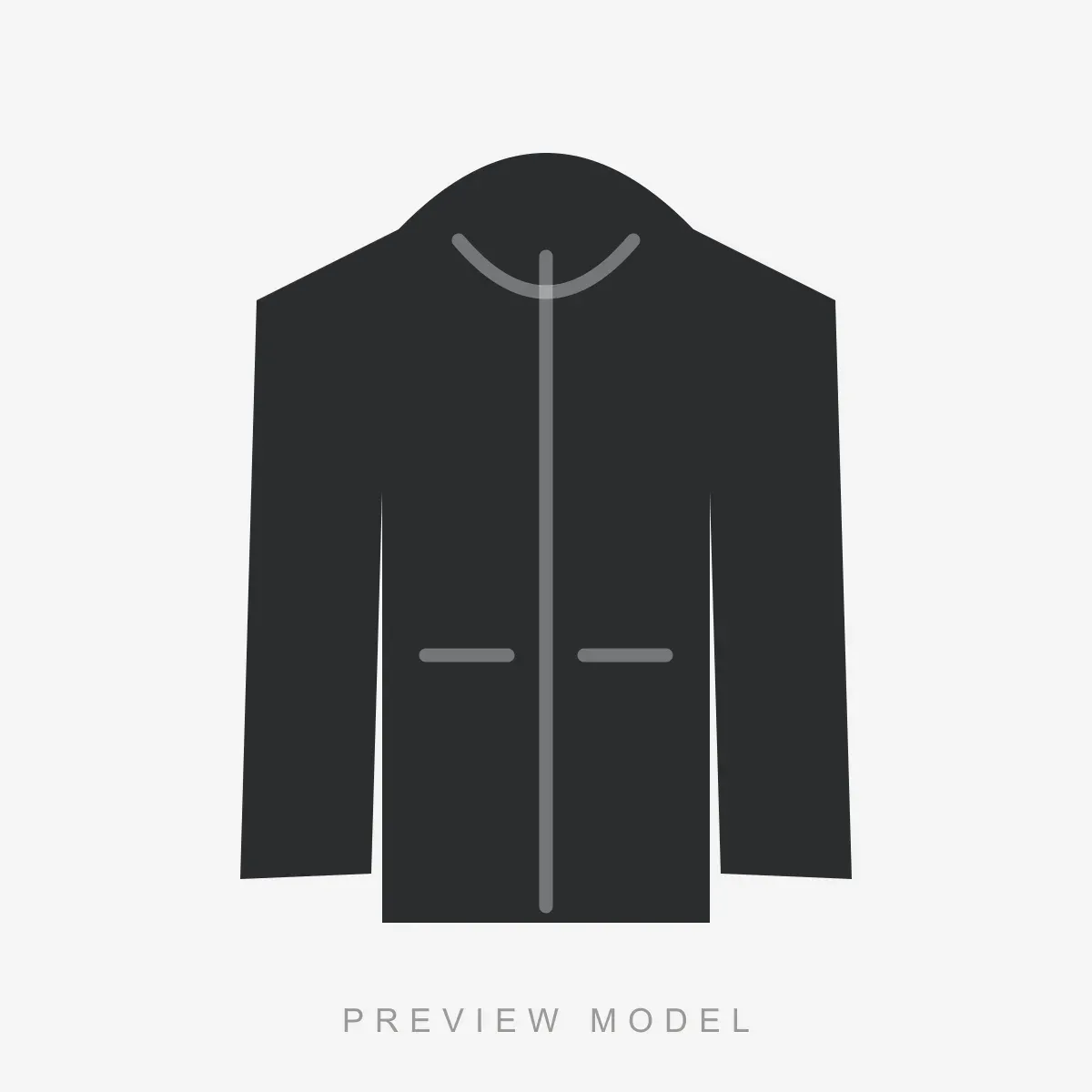 Rain Jacket in charcoal — preview silhouette