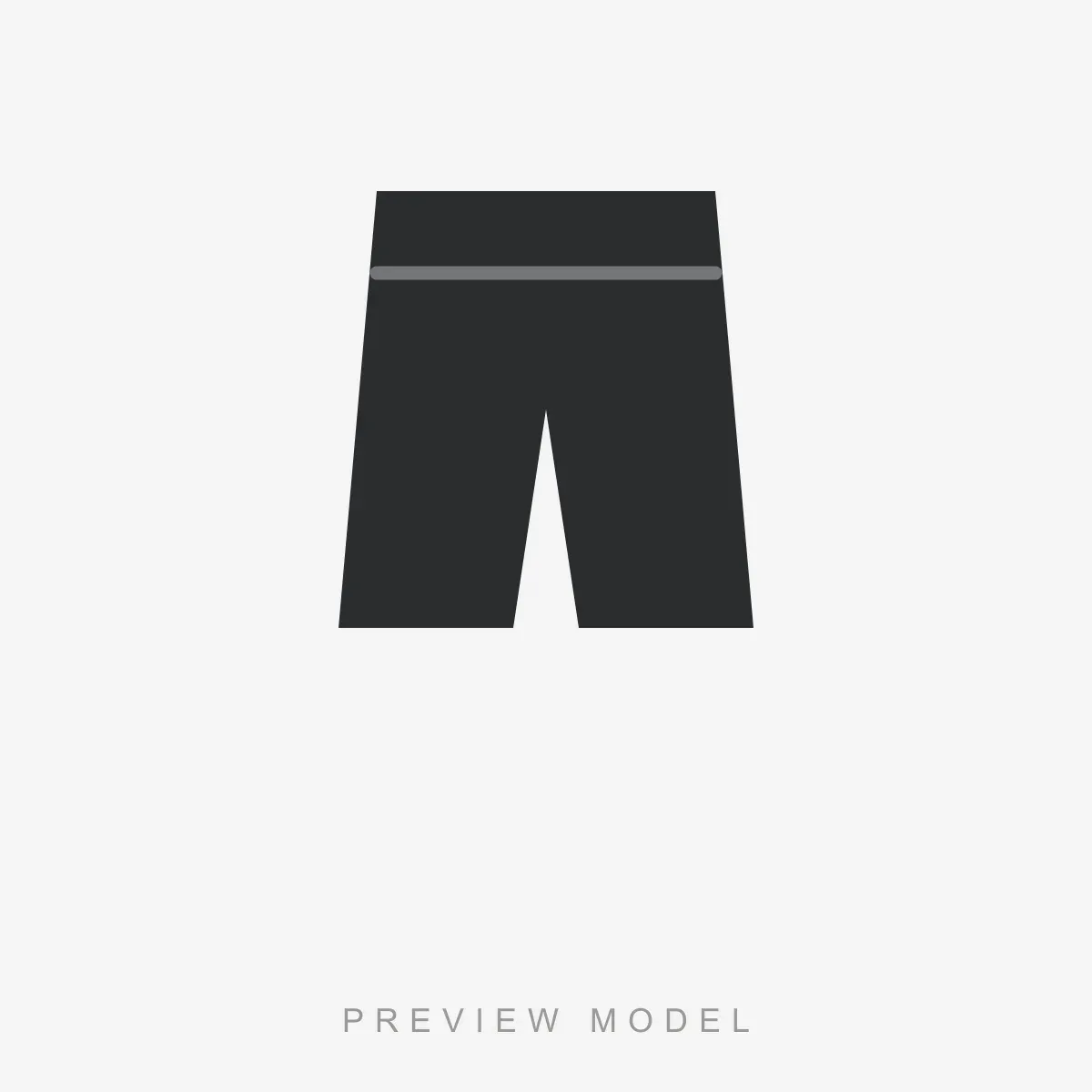 Work Shorts in charcoal — preview silhouette